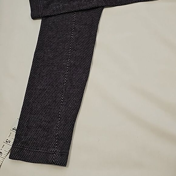 Lysse Center Seam Ponte Leggings Charcoal Chevron M - Picture 2 of 7